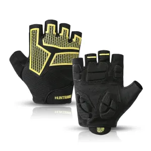 1 Pair Anti-slip Shock Absorption Half Finger Fitness Gloves for Weight Lifting