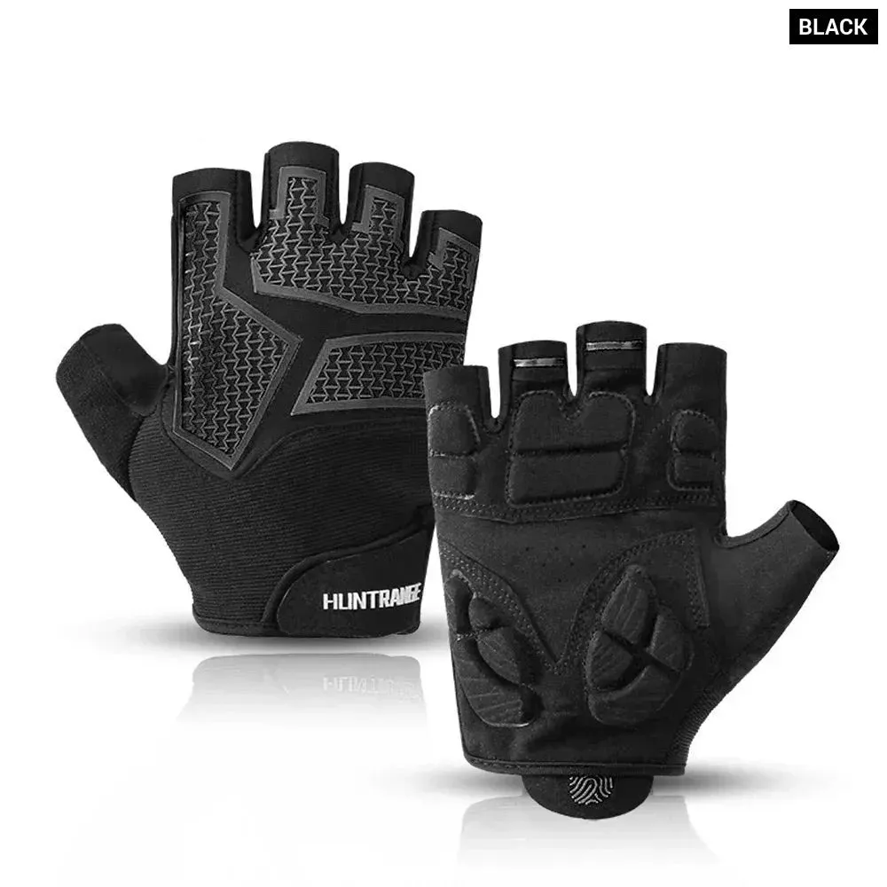 1 Pair Anti-slip Shock Absorption Half Finger Fitness Gloves for Weight Lifting