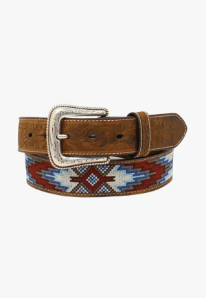 3D Mens Embroidered Southwest Inlay Belt