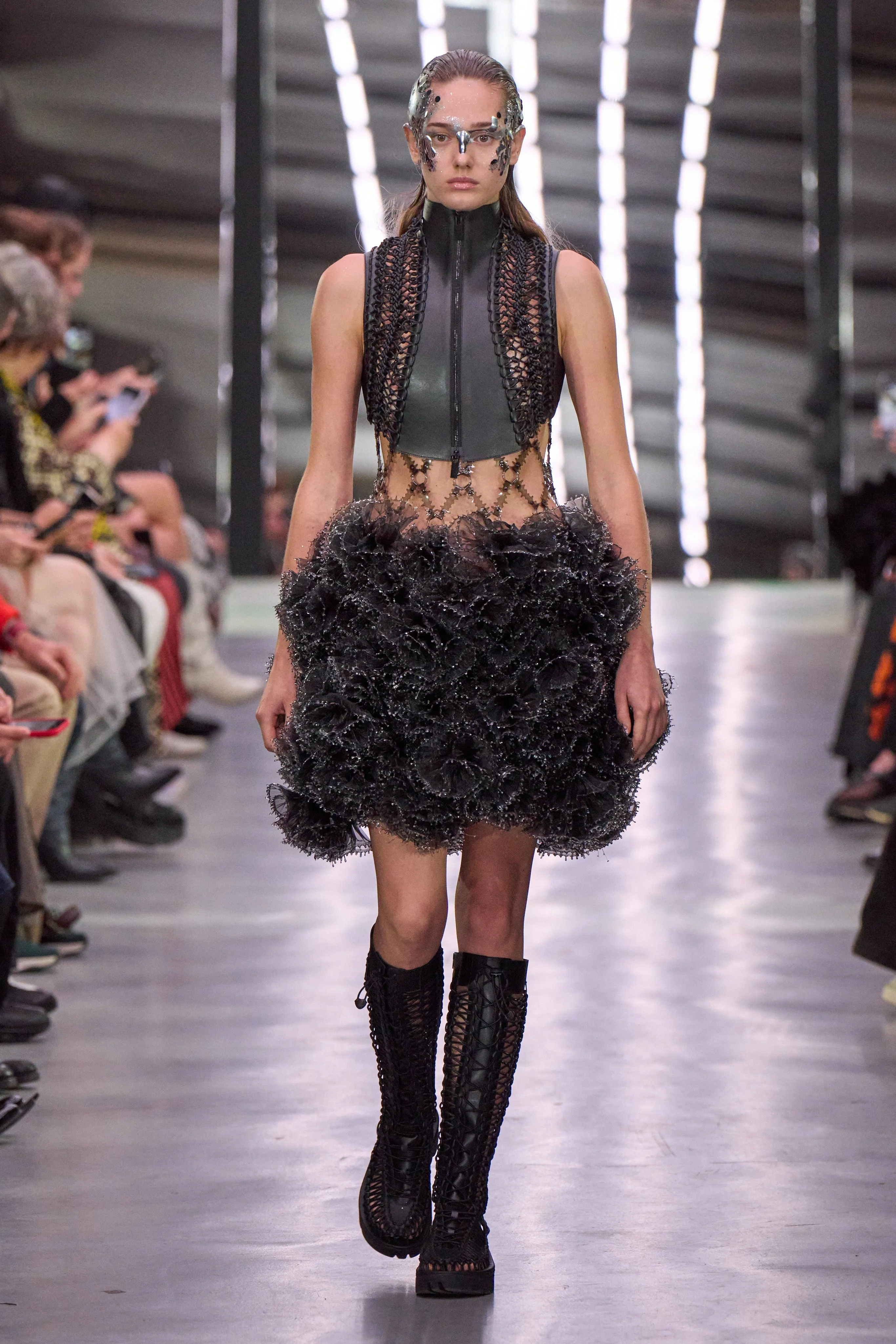 CAGED KNEE-HIGH BOOTS
