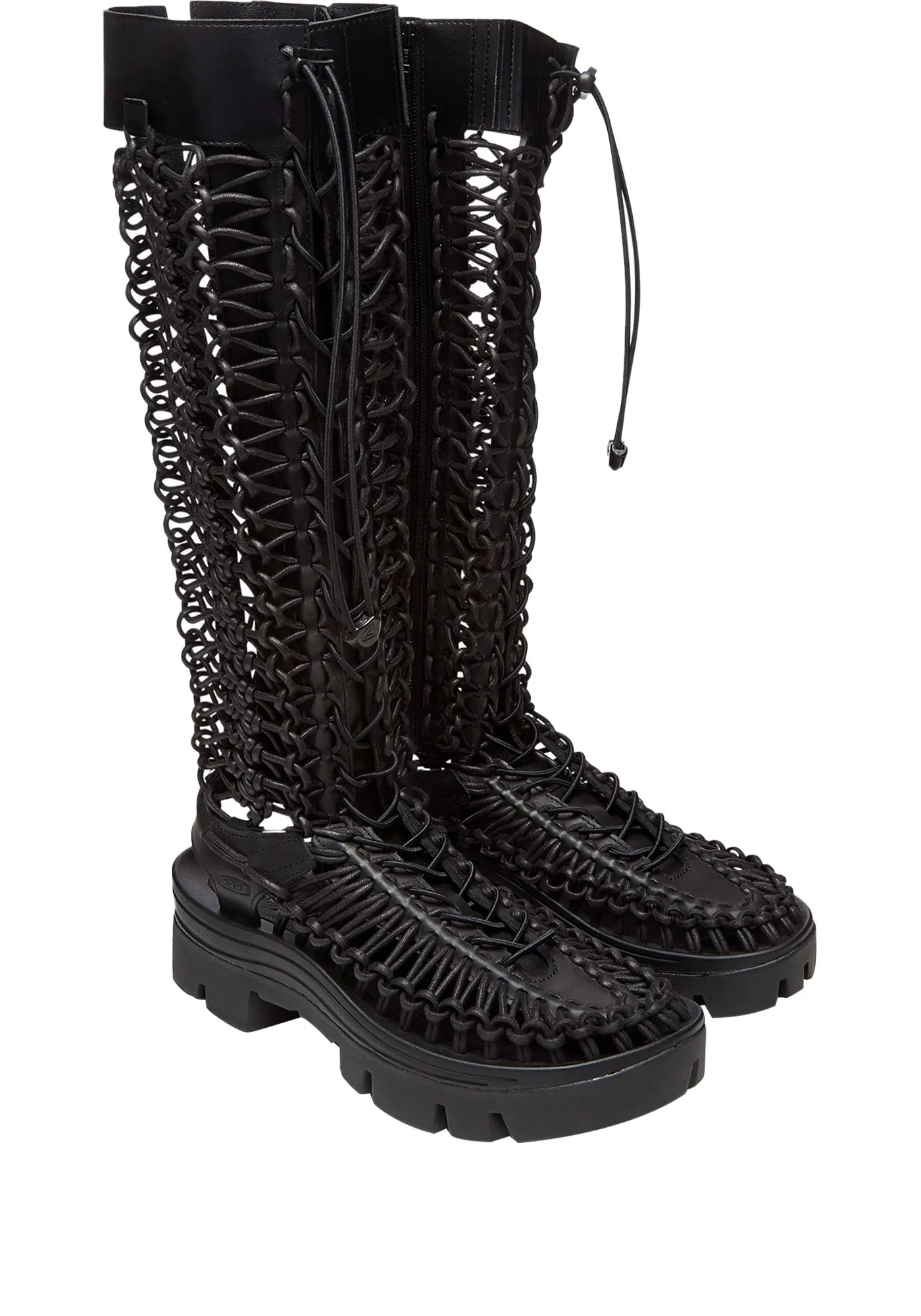 CAGED KNEE-HIGH BOOTS