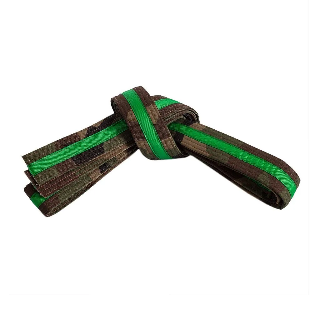 Double Wrap Striped Camo Belt