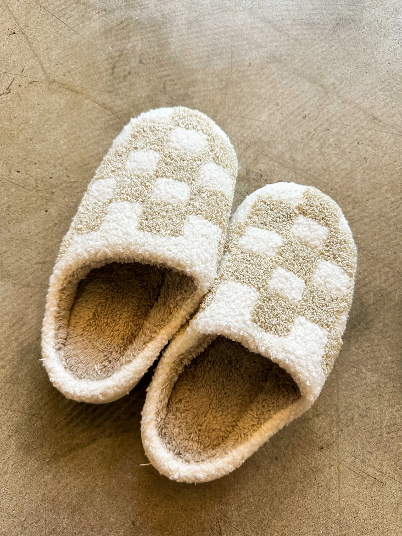 Just Checking In Fuzzy Slippers