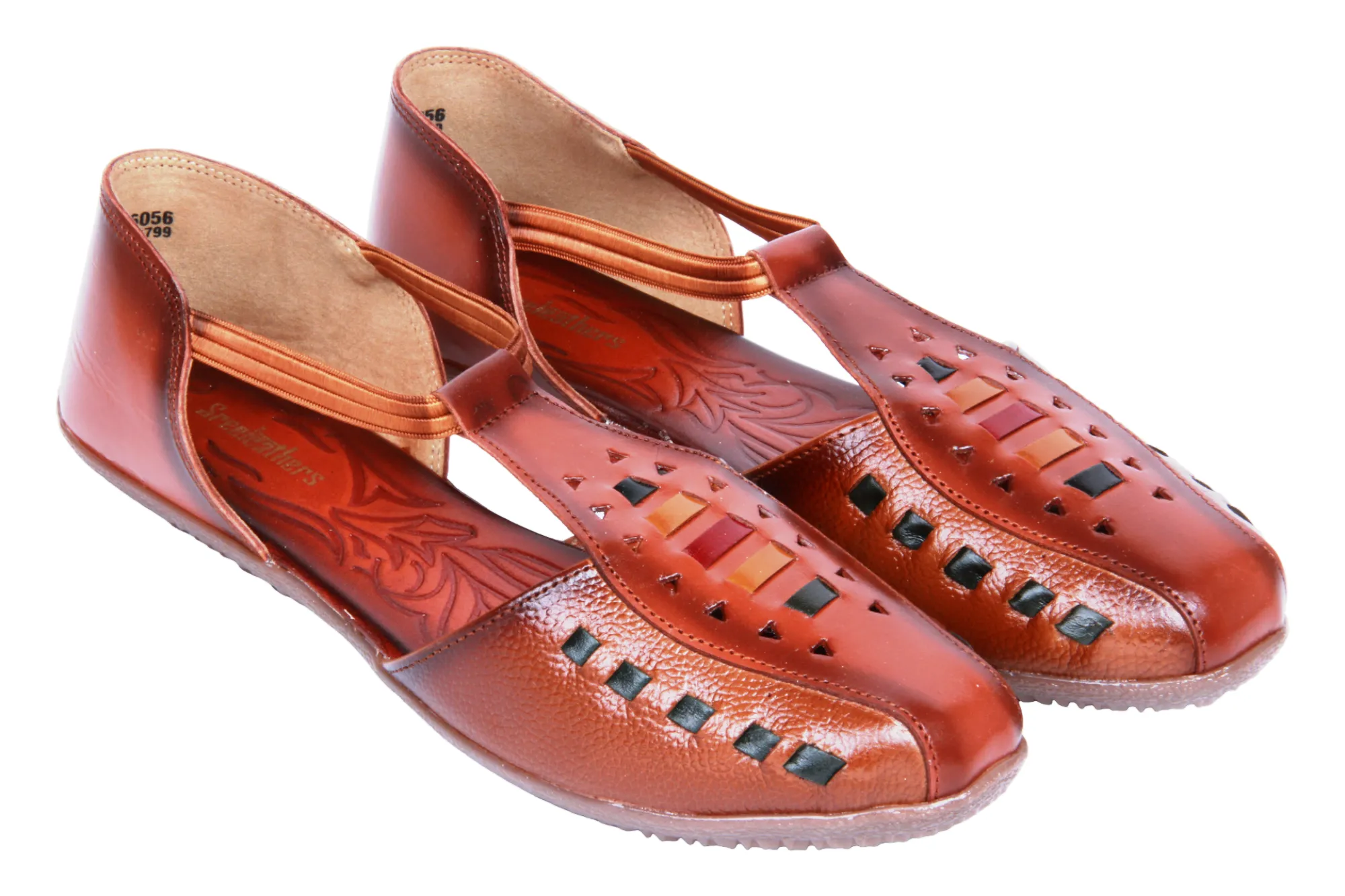 LADIES FLAT LEATHER SANDAL 996056