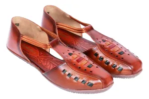 LADIES FLAT LEATHER SANDAL 996056