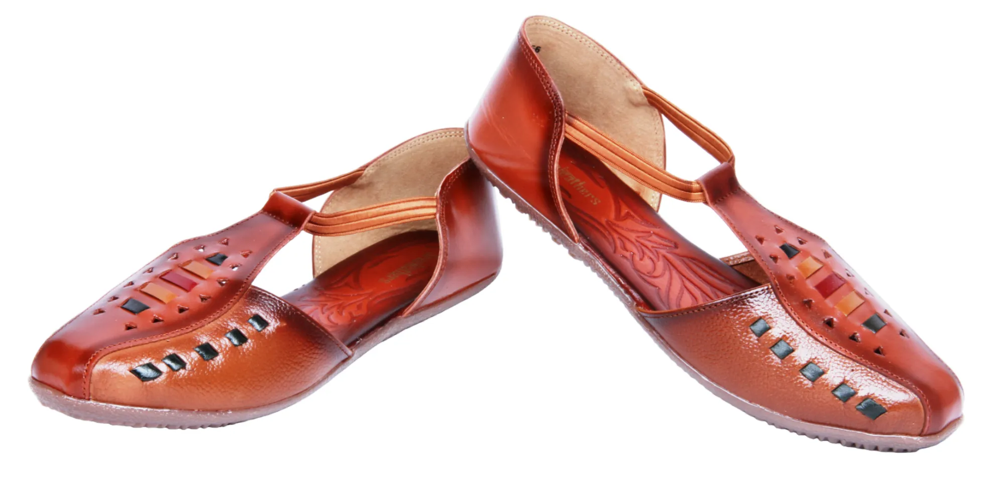 LADIES FLAT LEATHER SANDAL 996056