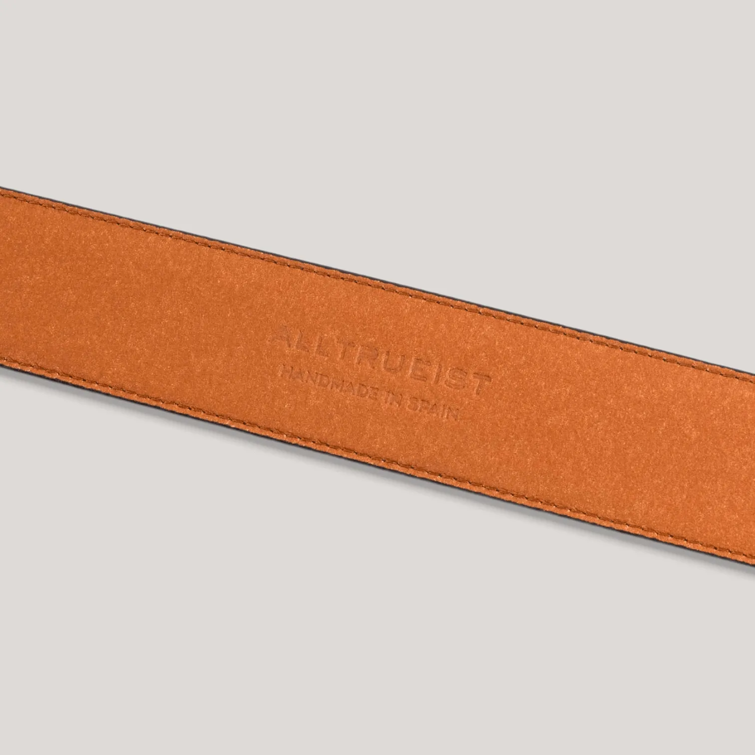 LUMEN - Tan Vegan Belt - Silver