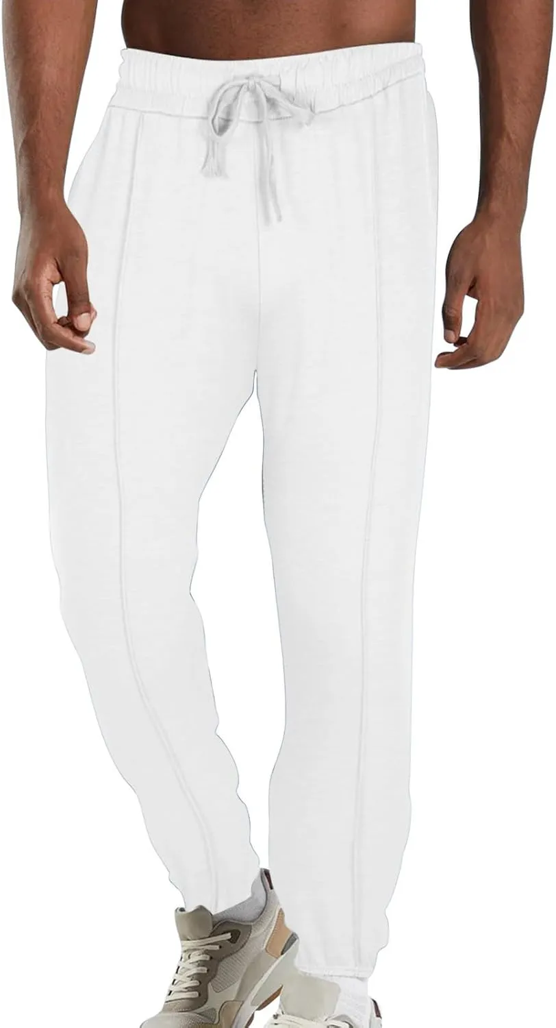 Mens Gym Joggers Sweatpants Slim Fit Tracksuit Casual Running Pants Sports Leggings Drawstring Elastic Waist Daily Wear