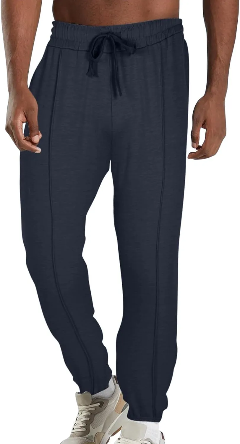 Mens Gym Joggers Sweatpants Slim Fit Tracksuit Casual Running Pants Sports Leggings Drawstring Elastic Waist Daily Wear