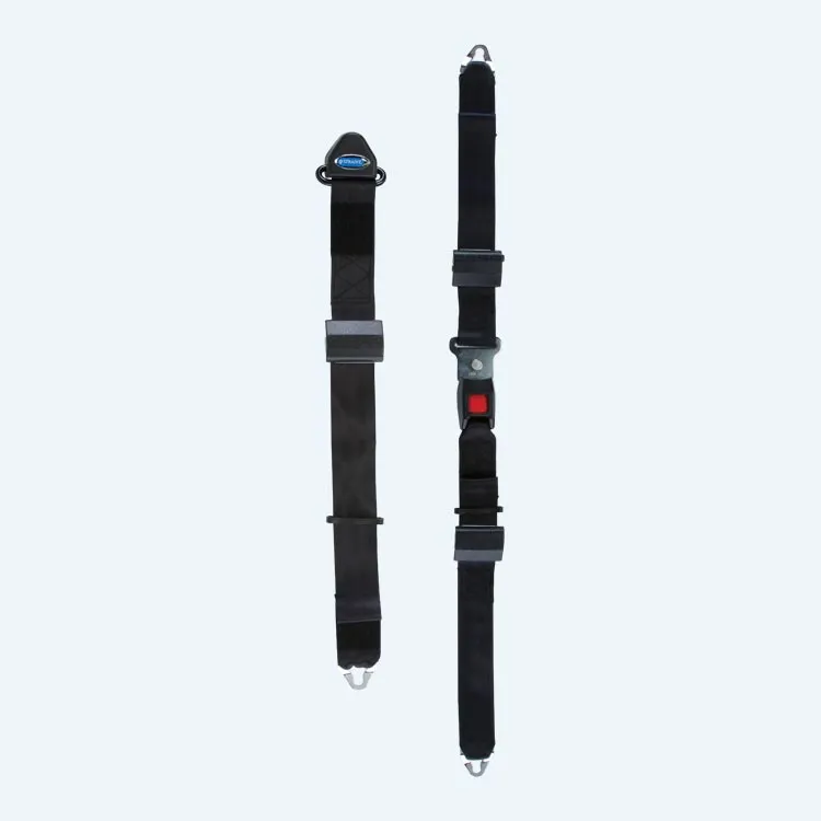 Q Straint Standard Lap & Shoulder Belt Assembly Non-Retractable fixed-point shoulder belt (Wall Mount)